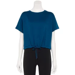 Women's Tek Gear® Stretch Fleece Cinched-Waist Top -The Tek Style Shop 5661373 Blue Crayon