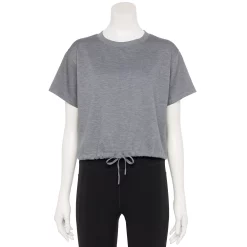 Women's Tek Gear® Stretch Fleece Cinched-Waist Top -The Tek Style Shop 5661373 Smokey Slate