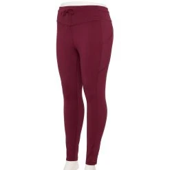 Plus Size Tek Gear® Ultrastretch Drawstring-Waist Leggings 11 Plus Size Tek Gear® Ultrastretch Drawstring-Waist Leggings -The Tek Style Shop 5662889 Night Sangria
