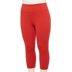 Plus Size Tek Gear® Ultrastretch Pocket High-Waisted Capri Leggings 15 Plus Size Tek Gear® Ultrastretch Pocket High-Waisted Capri Leggings -The Tek Style Shop 5663102 Cranberry Kiss