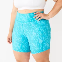 Plus Size Tek Gear® Ultrastretch 7-in. Bike Shorts -The Tek Style Shop 5663392 Blue Warped