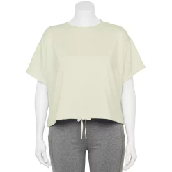 Plus Size Tek Gear® Stretch Fleece Cinched-Waist Top