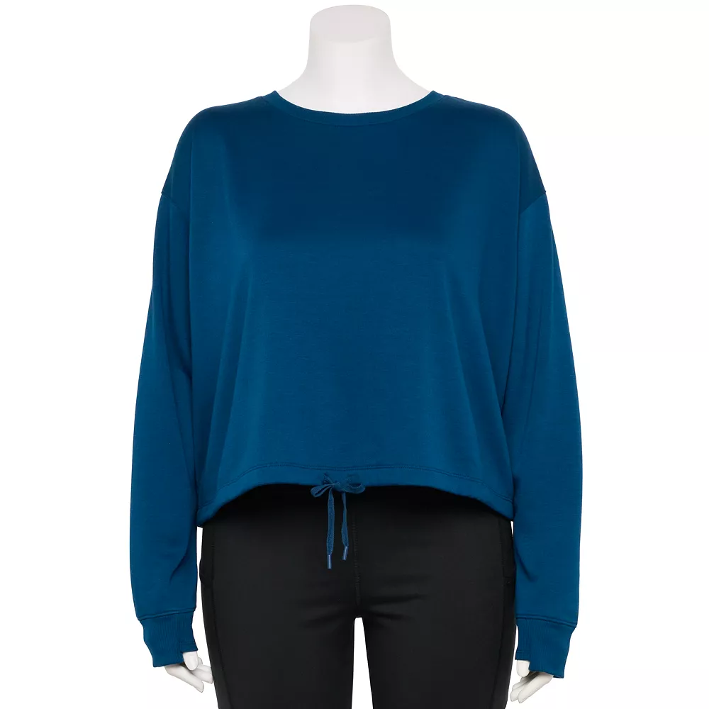 Plus Size Tek Gear® Stretch Fleece Cinched-Waist Top 3 Plus Size Tek Gear® Stretch Fleece Cinched-Waist Top - Image 3