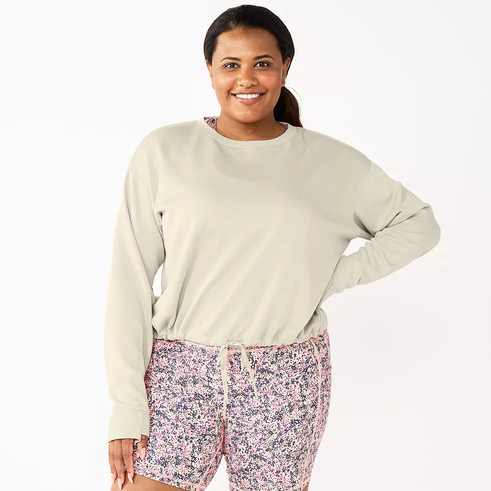 Plus Size Tek Gear® Stretch Fleece Cinched-Waist Top 6 Plus Size Tek Gear® Stretch Fleece Cinched-Waist Top - Image 6