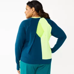 Plus Size Tek Gear® Keyhole Back Long-Sleeve Tee -The Tek Style Shop 5664890 ALT