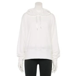 Women's Tek Gear® French-Terry Cropped Hoodie -The Tek Style Shop 5665099 White