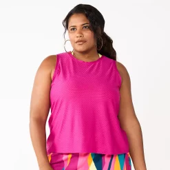 Plus Size Tek Gear® Cinched-Back Tank -The Tek Style Shop 5667286 Fantasy Berry