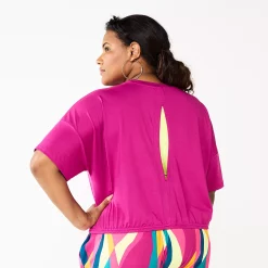 Plus Size Tek Gear® Keyhole-Back Crop Top -The Tek Style Shop 5667328 ALT