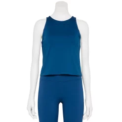 Women's Tek Gear® Crop Running Tank -The Tek Style Shop 5671512 Blue Crayon