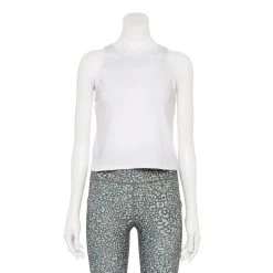 Women's Tek Gear® Crop Running Tank -The Tek Style Shop 5671512 Modern White