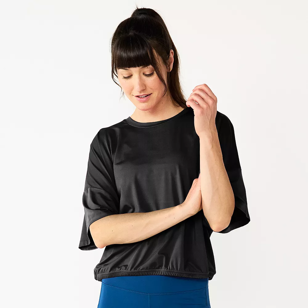 Women's Tek Gear® Open-Back Crop Tee 3 Women's Tek Gear® Open-Back Crop Tee - Image 3