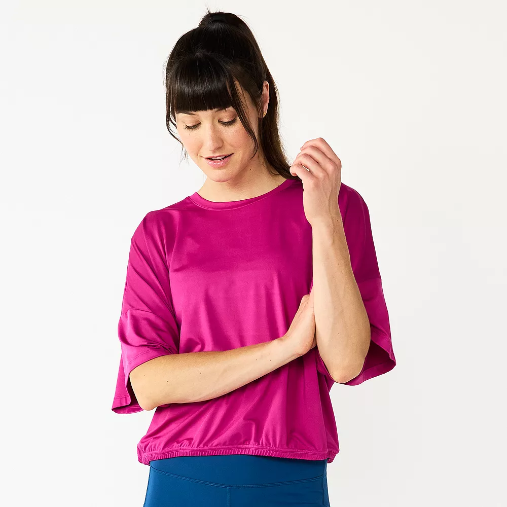 Women's Tek Gear® Open-Back Crop Tee 2 Women's Tek Gear® Open-Back Crop Tee - Image 2