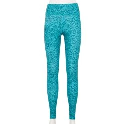 Women's Tek Gear® Ultrastretch Pocket Running Leggings -The Tek Style Shop 5674746 Teal Stripe