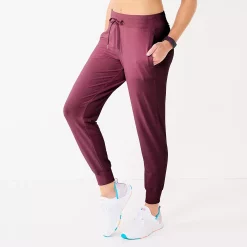 Petite Tek Gear® French Terry Joggers 9 Petite Tek Gear® French Terry Joggers -The Tek Style Shop 5686551 Night Sangria