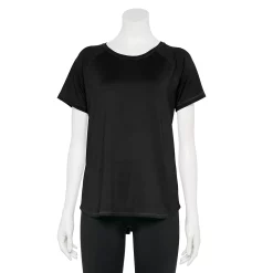Women's Tek Gear® Adaptive Workout Tee -The Tek Style Shop 5913948 Mineral Black
