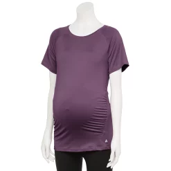 Maternity Tek Gear® Workout Tee -The Tek Style Shop 5913951 Grape Grenache