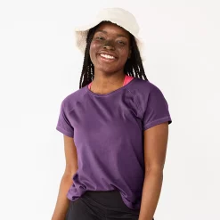 Women's Tek Gear® Core Raglan Tee -The Tek Style Shop 5942070 Grape Grenache