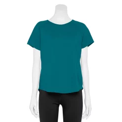 Women's Tek Gear® Core Raglan Tee -The Tek Style Shop 5942070 Night Life Teal