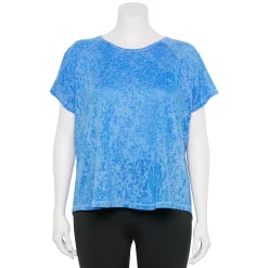 Plus Size Tek Gear® Core Raglan Tee -The Tek Style Shop 5942095 Blue Burnout