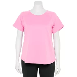 Plus Size Tek Gear® Core Raglan Tee -The Tek Style Shop 5942095 Cora Pink