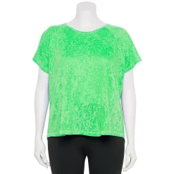 Plus Size Tek Gear® Core Raglan Tee -The Tek Style Shop 5942095 Lime Burnout