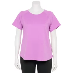 Plus Size Tek Gear® Core Raglan Tee -The Tek Style Shop 5942095 Luminous Pink