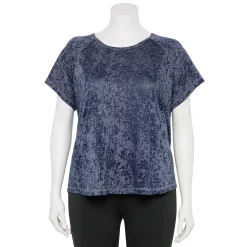 Plus Size Tek Gear® Core Raglan Tee -The Tek Style Shop 5942095 Navy Burnout