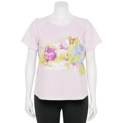 Plus Size Tek Gear® Core Raglan Tee -The Tek Style Shop 5942095 Pink Marble