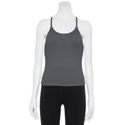 Women's Tek Gear® Brushed Strappy Tank -The Tek Style Shop 5983577 Charcoal