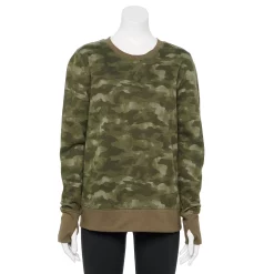 Women's Tek Gear® Ultrasoft Fleece Sweatshirt -The Tek Style Shop 6119993 Olive Camo
