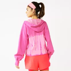 Women's Tek Gear® French Terry Crop Zip-Up Jacket -The Tek Style Shop 6120577 ALT