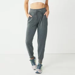 Women's Tek Gear® French Terry Joggers -The Tek Style Shop 6120655 Charcoal