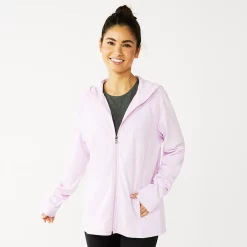 Women's Tek Gear® Essential Hooded Jacket -The Tek Style Shop 6171604 Daydream Purple