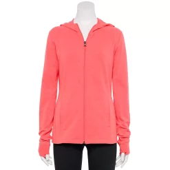 Women's Tek Gear® Essential Hooded Jacket -The Tek Style Shop 6171604 Melon Energy