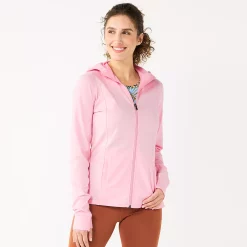Women's Tek Gear® Essential Hooded Jacket -The Tek Style Shop 6171604 Strawberry Malt